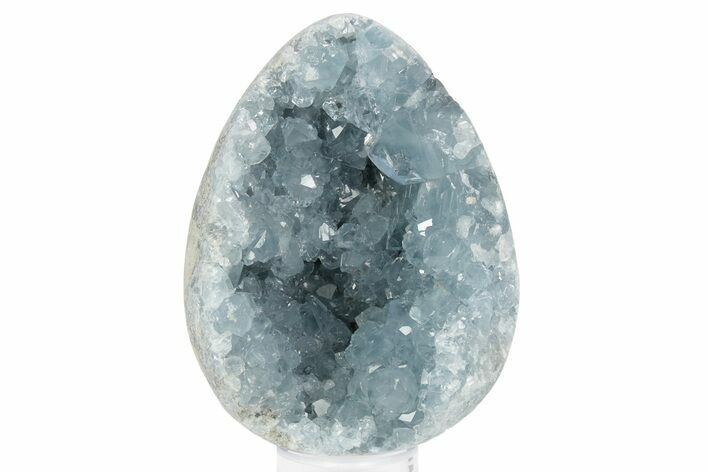 Crystal Filled Celestine (Celestite) Egg Geode - Madagascar #249126